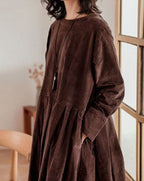 Robe Femme En Velours À Coupe Classique