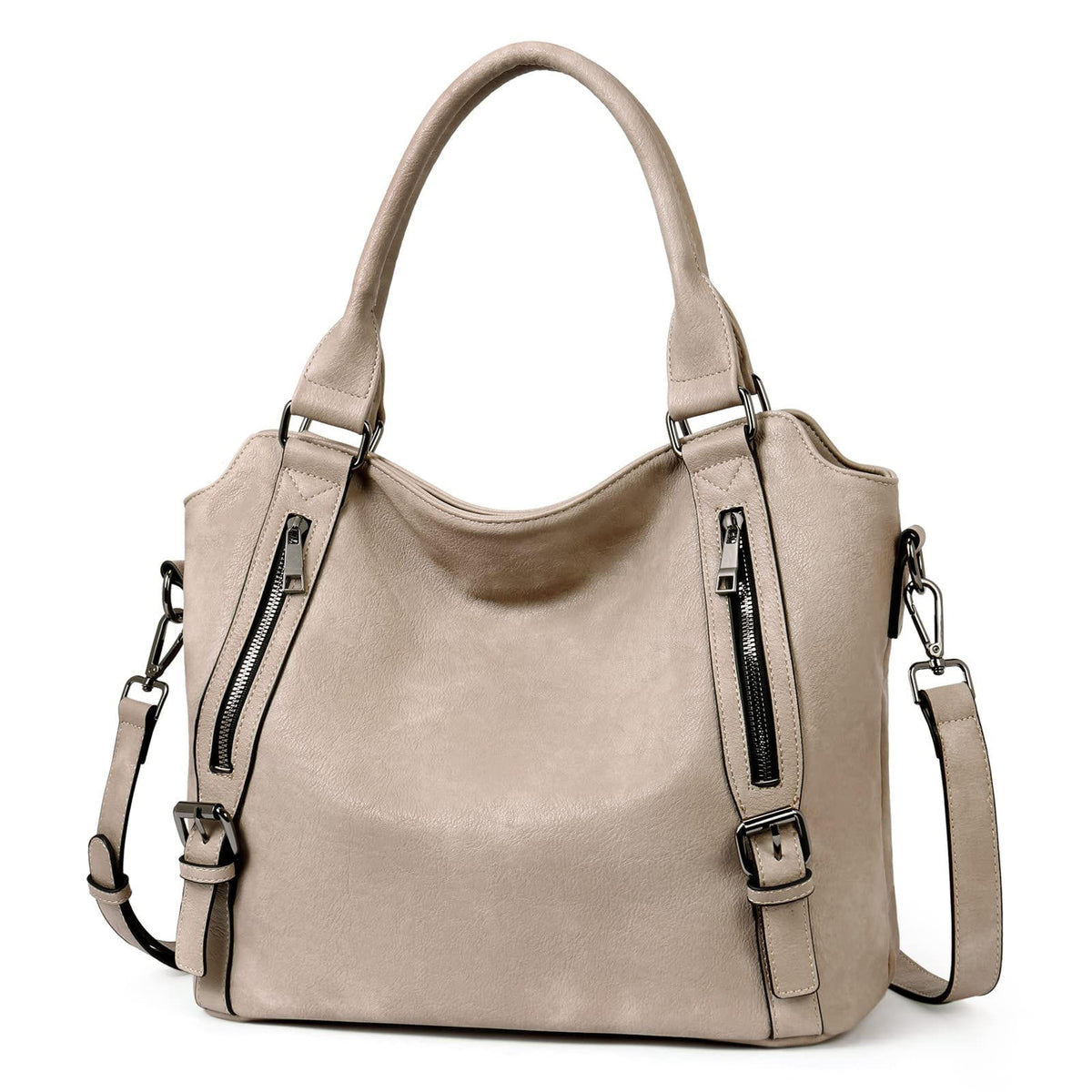 Sac Porté Épaule Femme En Similicuir À Fermeture Zippée
