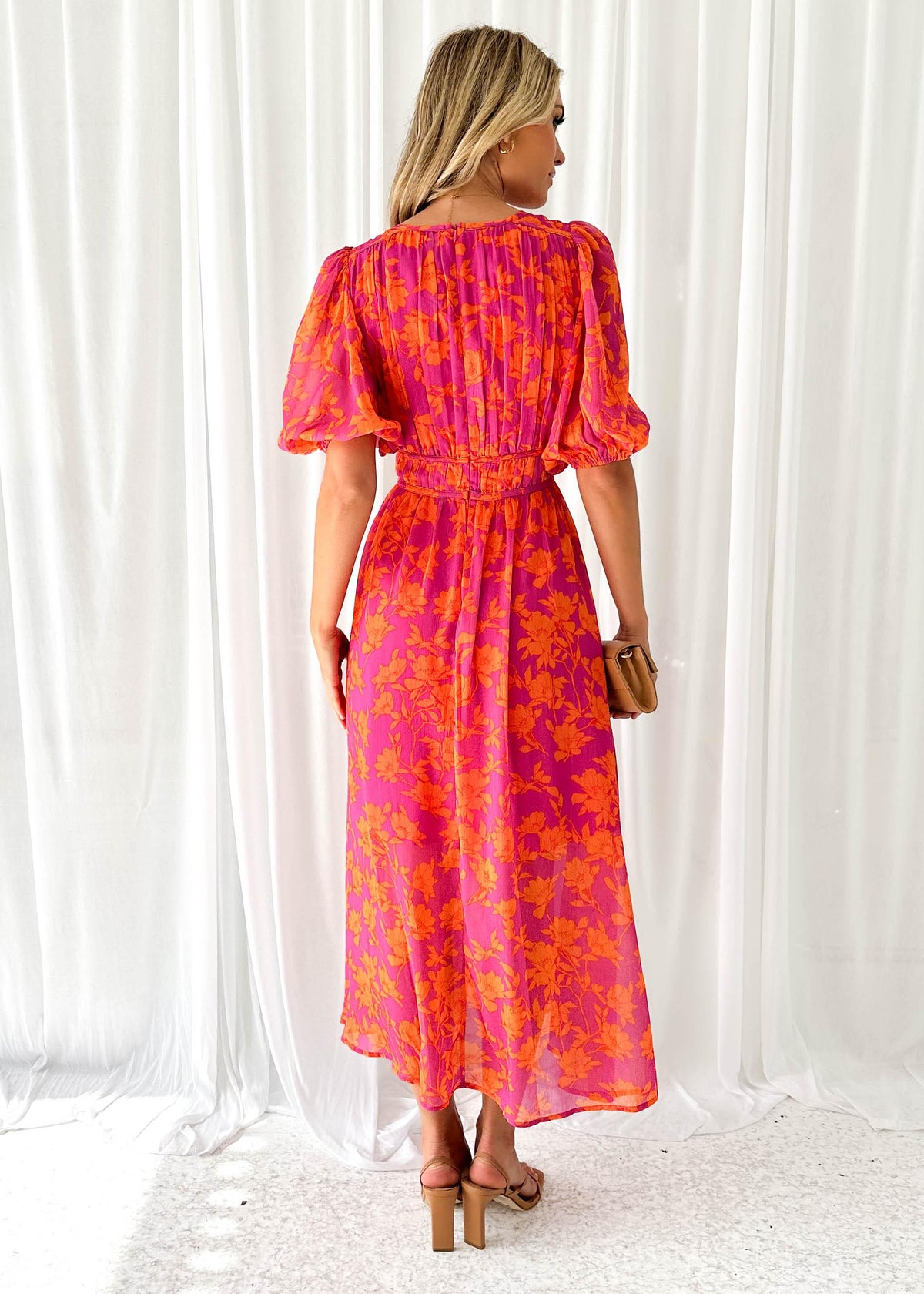 Robe Longue Femme Col En V Fluide Et Légèrement Extensible