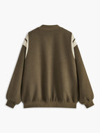 Blouson Universitaire Femme Oversize À Manches Contrastées