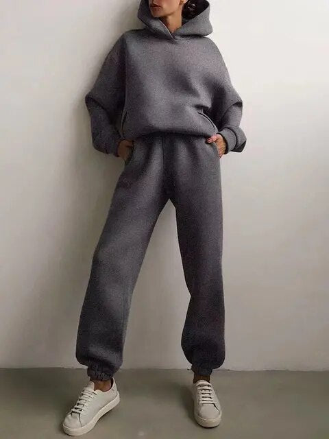 Ensemble Jogging Femme Hoodie Et Pantalon Confortable
