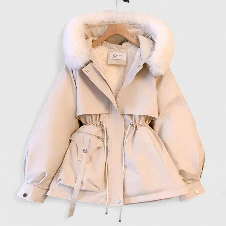 Veste matelassée coupe-vent à capuche pour femme