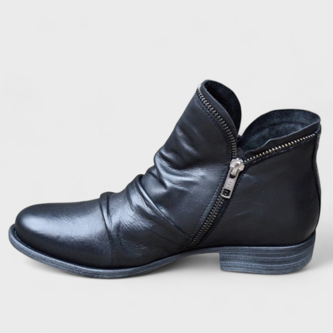 Bottines orthopédiques confortables à petit talon pour femme