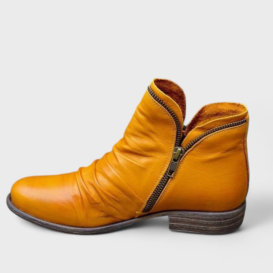 Bottines orthopédiques confortables à petit talon pour femme