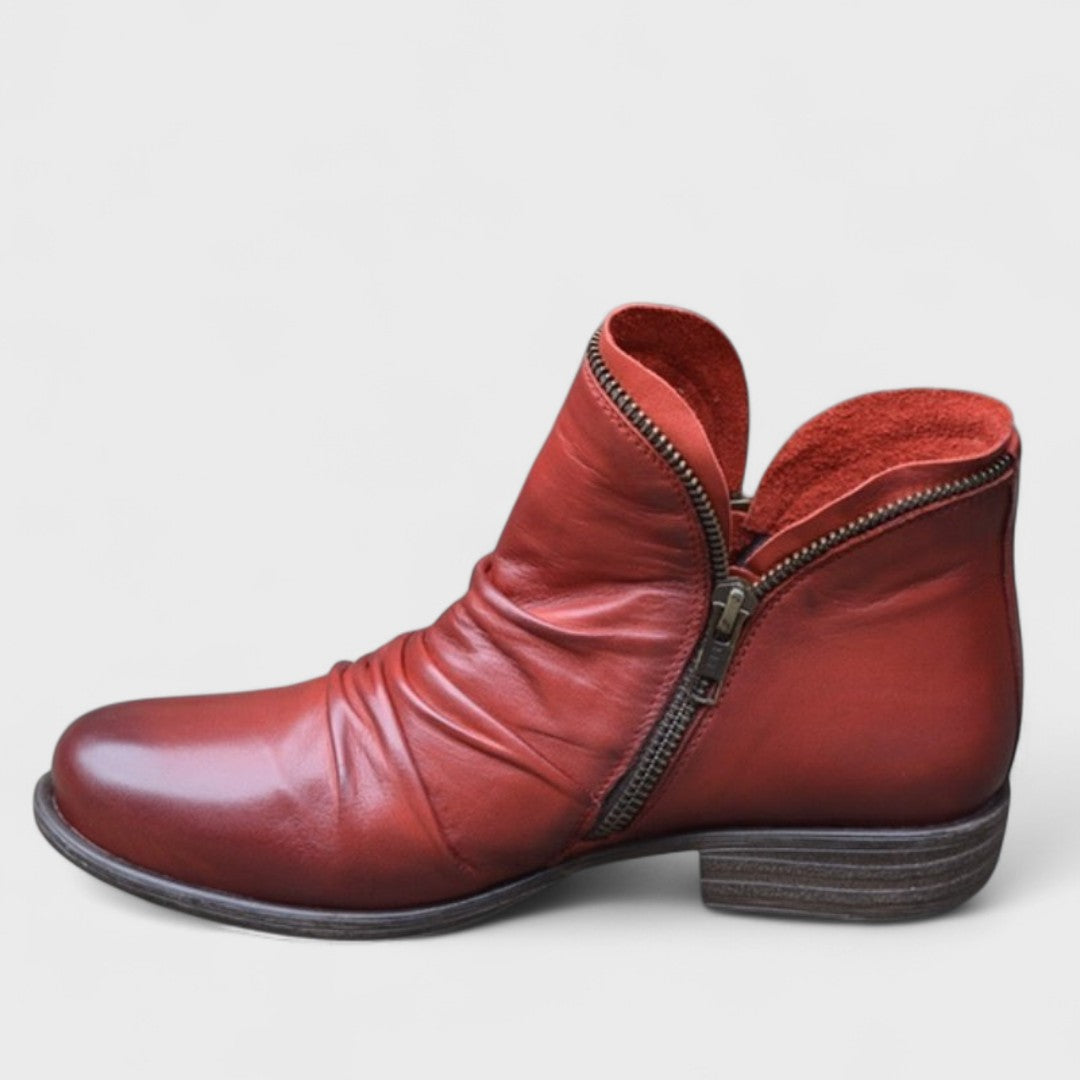Bottines orthopédiques confortables à petit talon pour femme