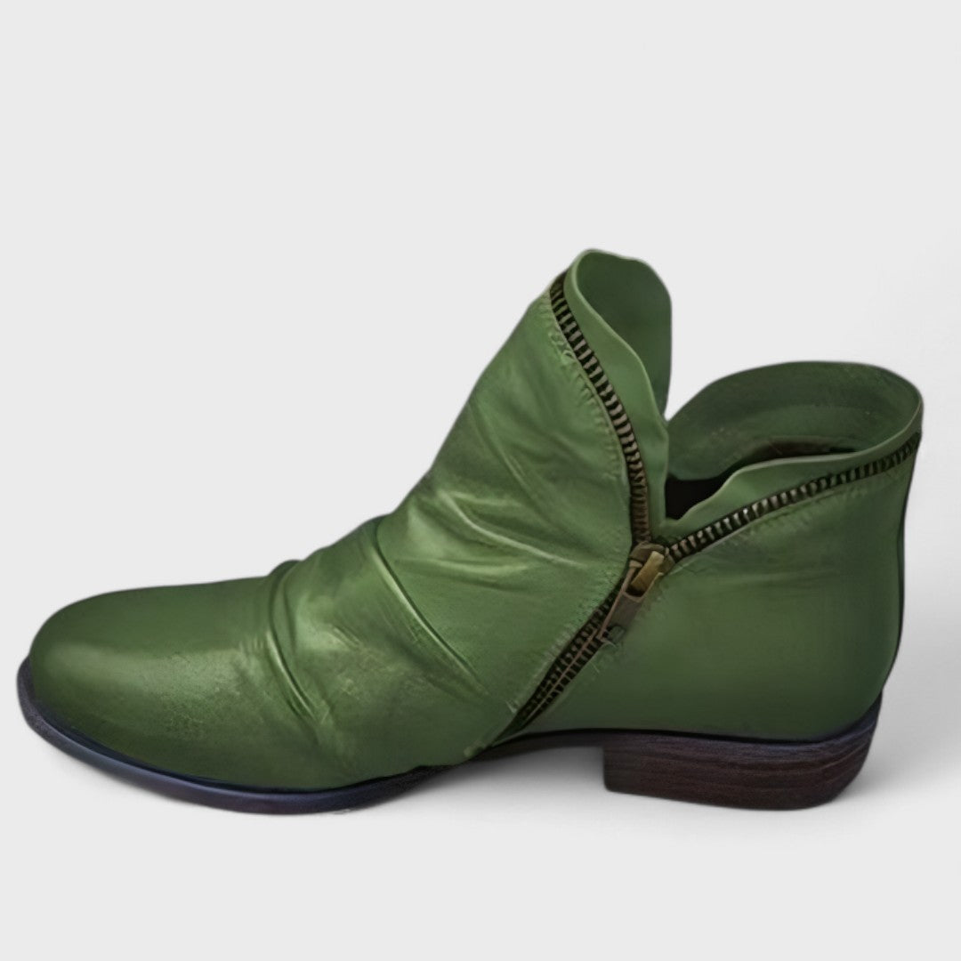 Bottines orthopédiques confortables à petit talon pour femme