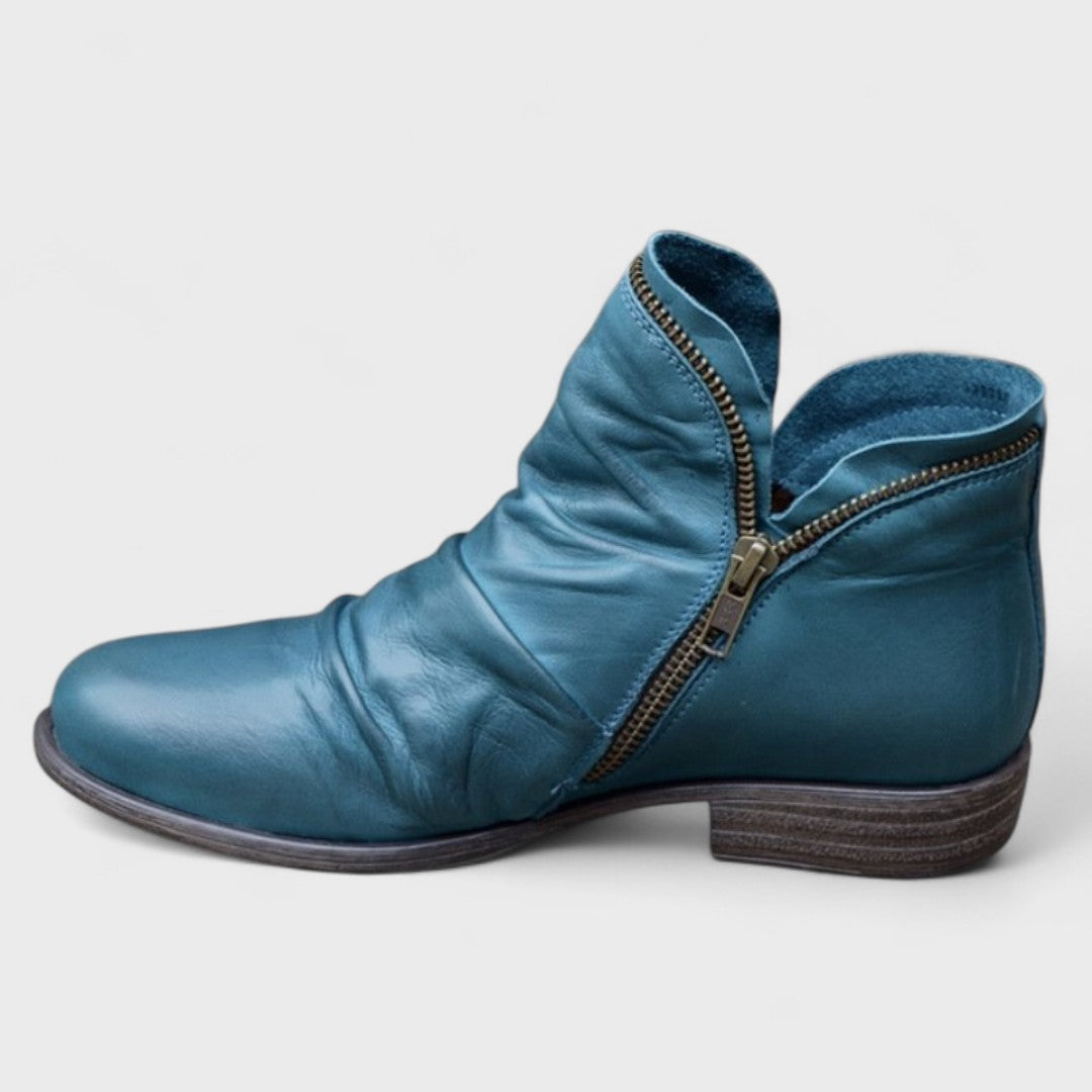 Bottines orthopédiques confortables à petit talon pour femme