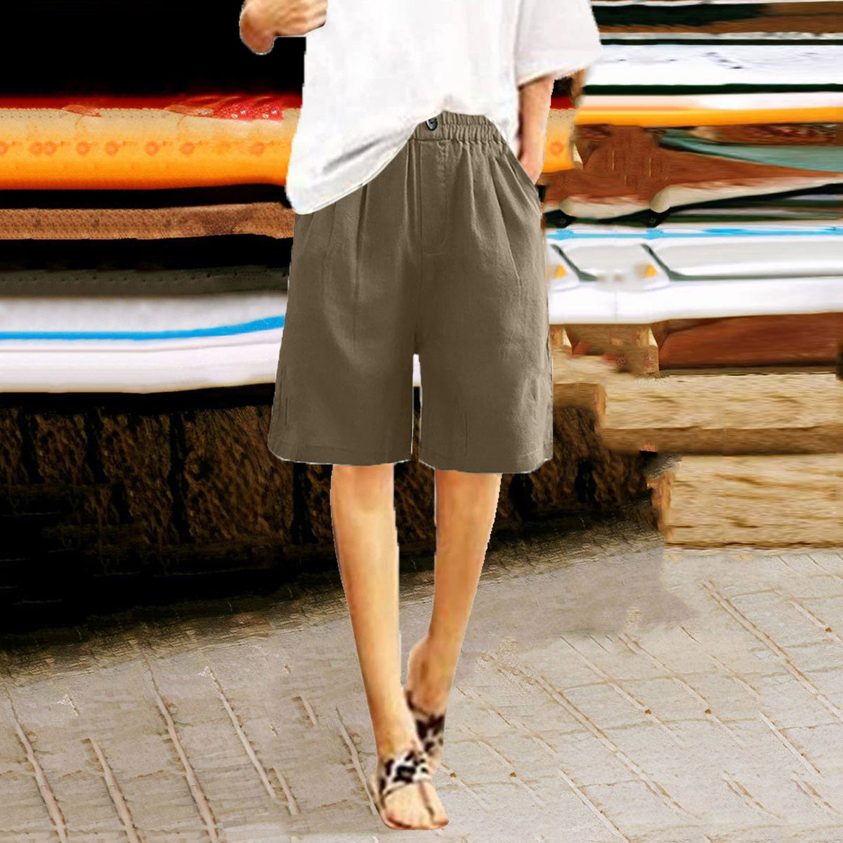 Short ample et fluide pour femme