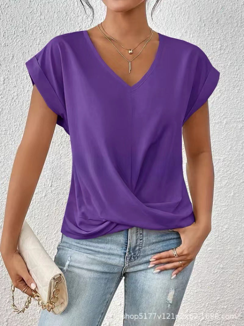 T-shirt col cœur pour femme