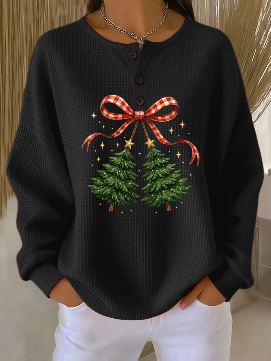 Pull Femme En Maille Gaufrée Épaisse Et Intérieur Brossé