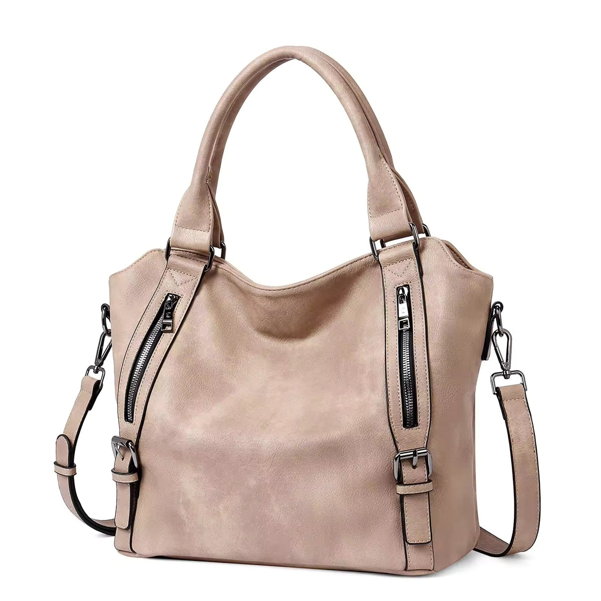 Sac Porté Épaule Femme En Similicuir À Fermeture Zippée
