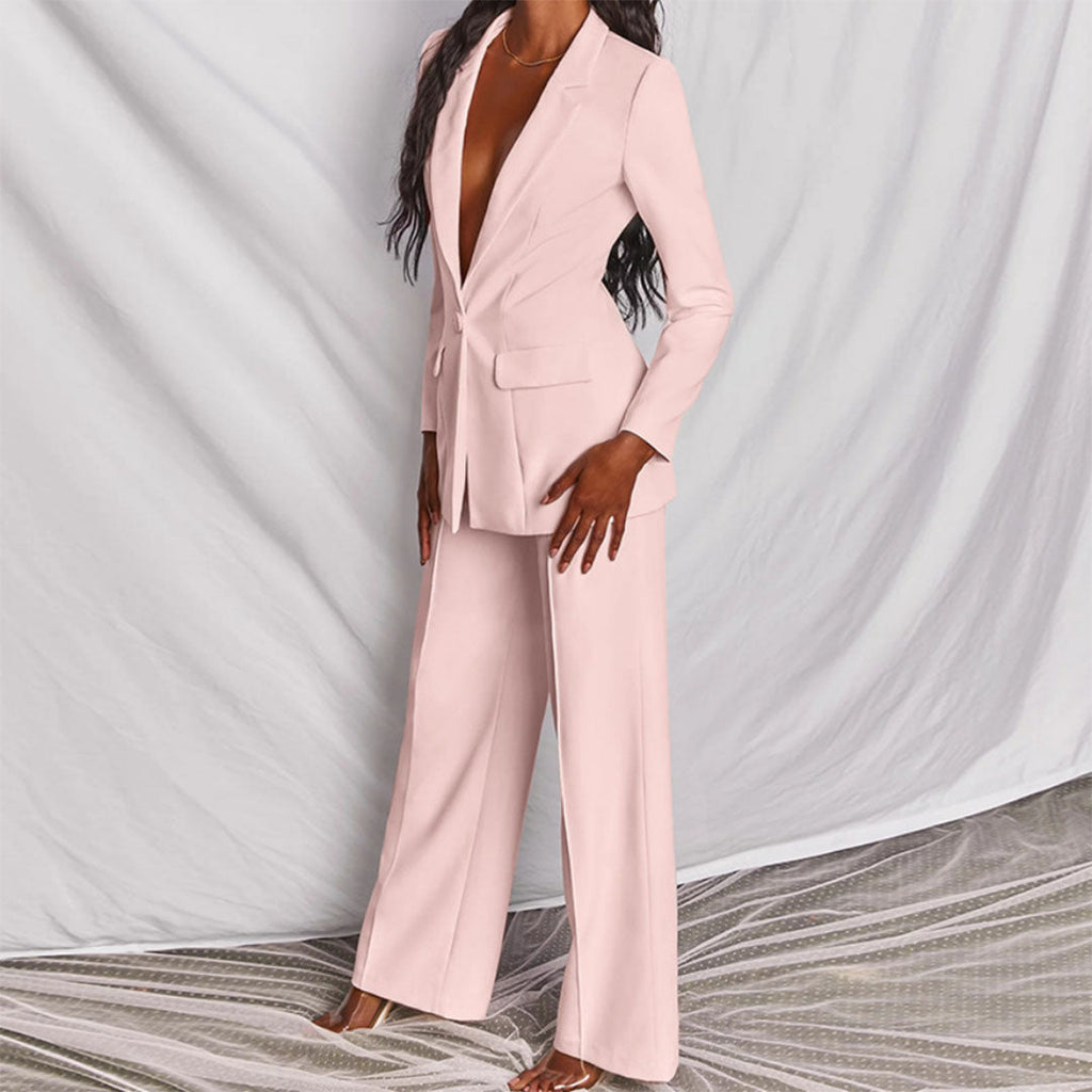 Tailleur Pantalon Femme Avec Blazer Chic Et Structuré