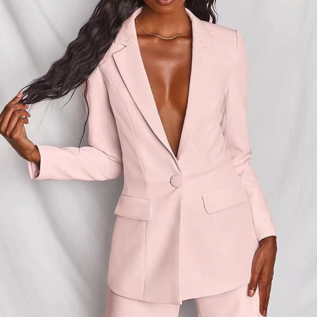 Tailleur Pantalon Femme Avec Blazer Chic Et Structuré