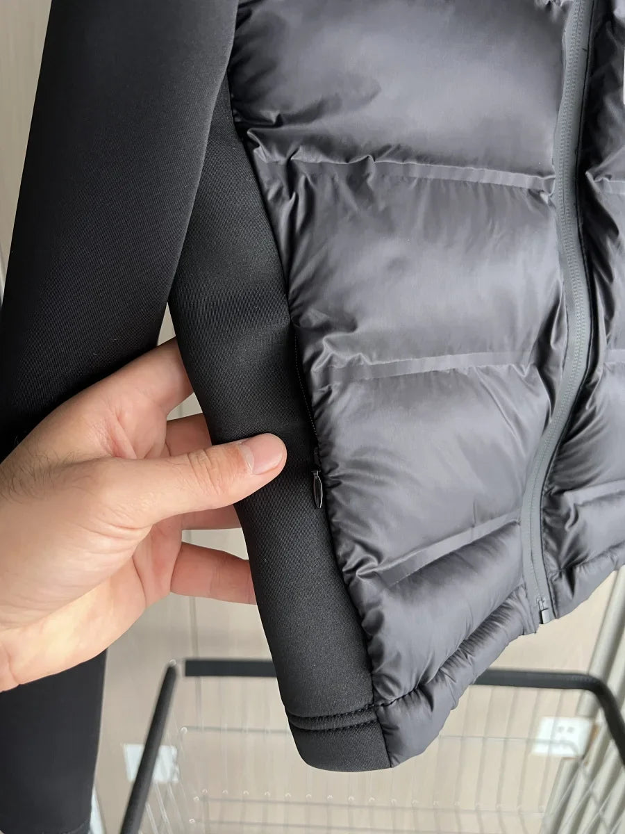 Doudoune matelassée légère à capuche et zip intégral pour femme