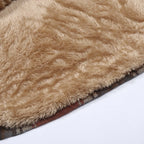 Veste Femme À Carreaux Doublée Polaire Avec Capuche