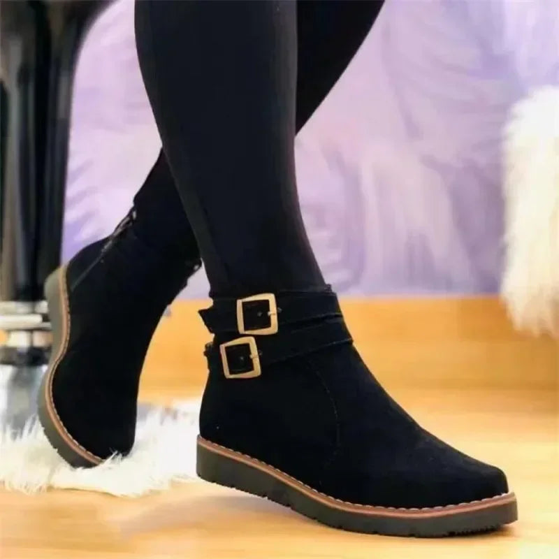Bottines Femme Confort À Semelle Plateforme Et Zip Latéral