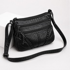 Sac besace femme | Poches zippées avant