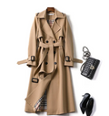 Trench Coat Femme Ceinturé Imperméable Mi-Saison