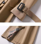 Trench Coat Femme Ceinturé Imperméable Mi-Saison