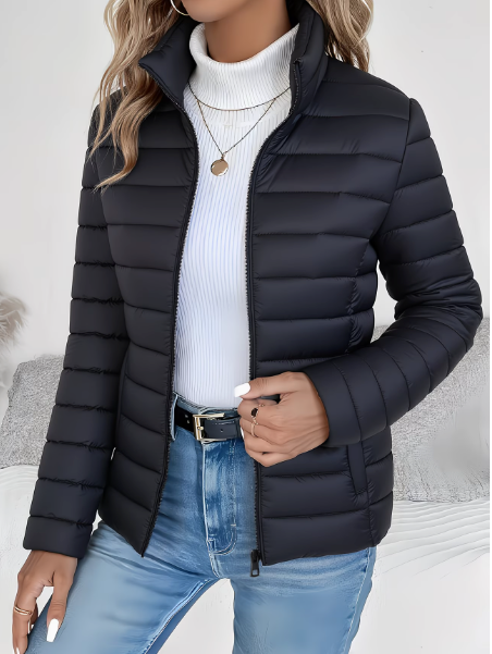 Veste matelassée légère à col montant pour femme