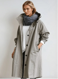 Veste de pluie légère à capuche et cordon pour femme