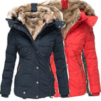 Parka Femme Hiver À Capuche Doublée De Fourrure