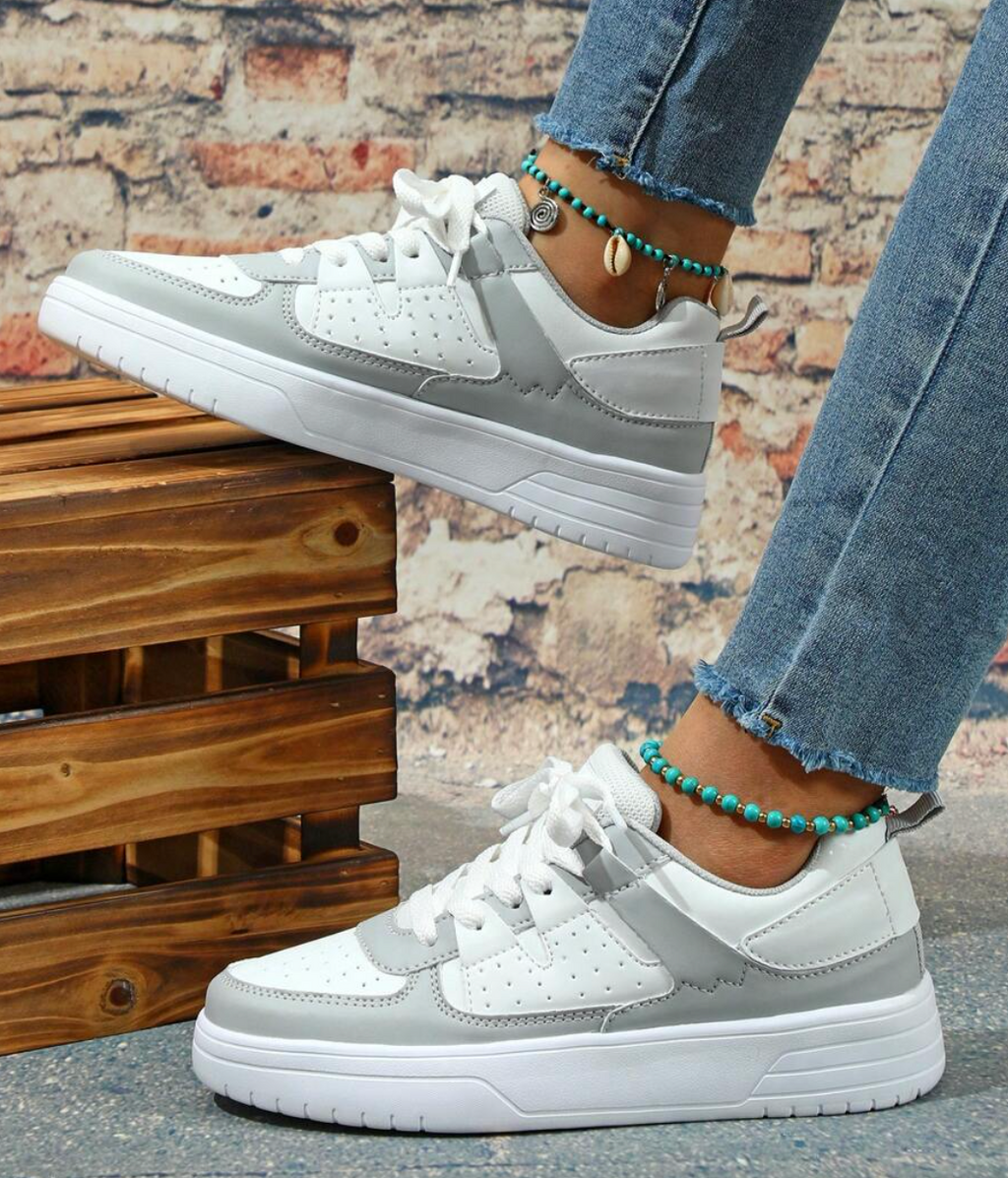 Baskets Femme À Imprimés Tendance Et Semelle Confort