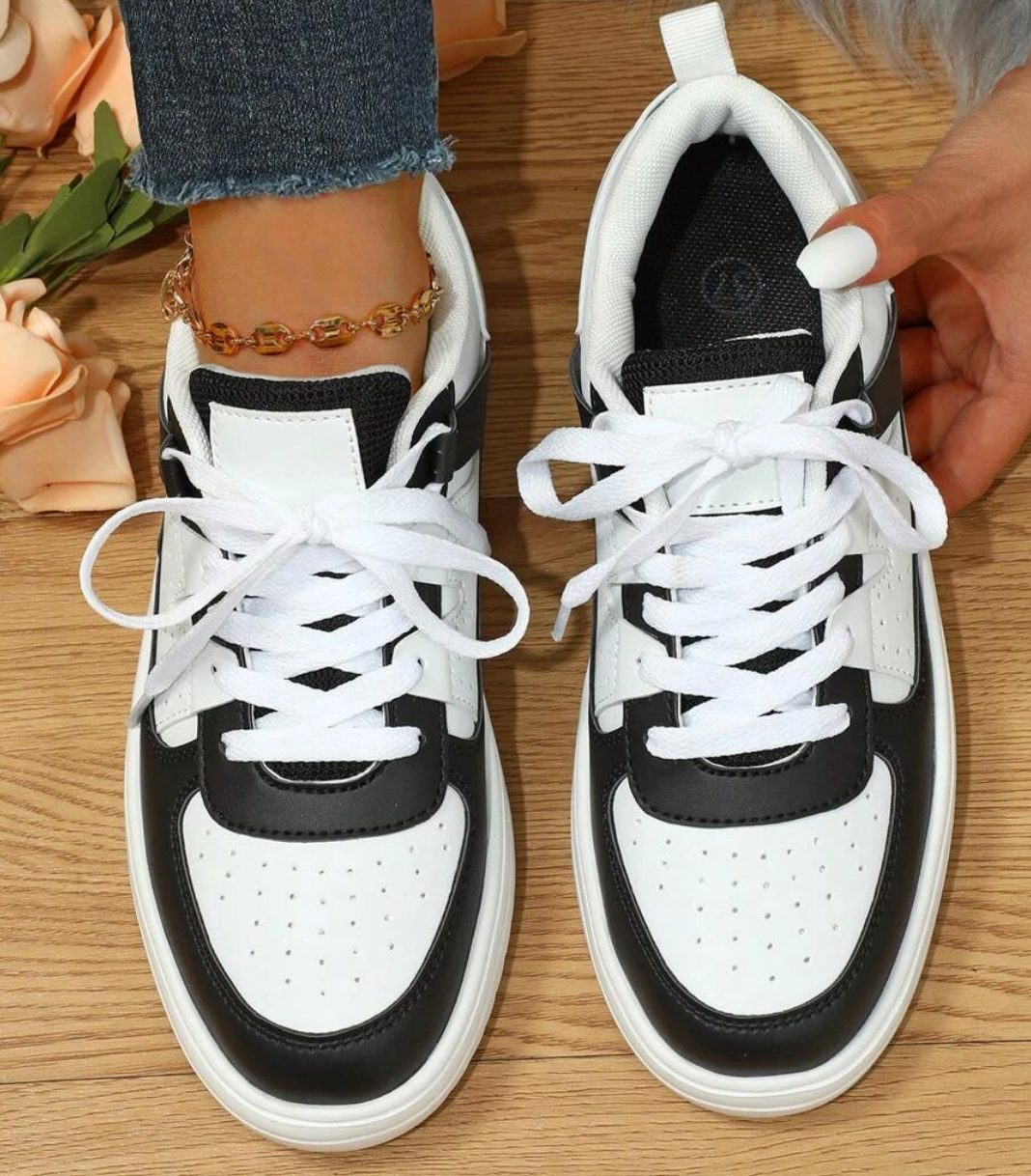 Baskets Femme À Imprimés Tendance Et Semelle Confort