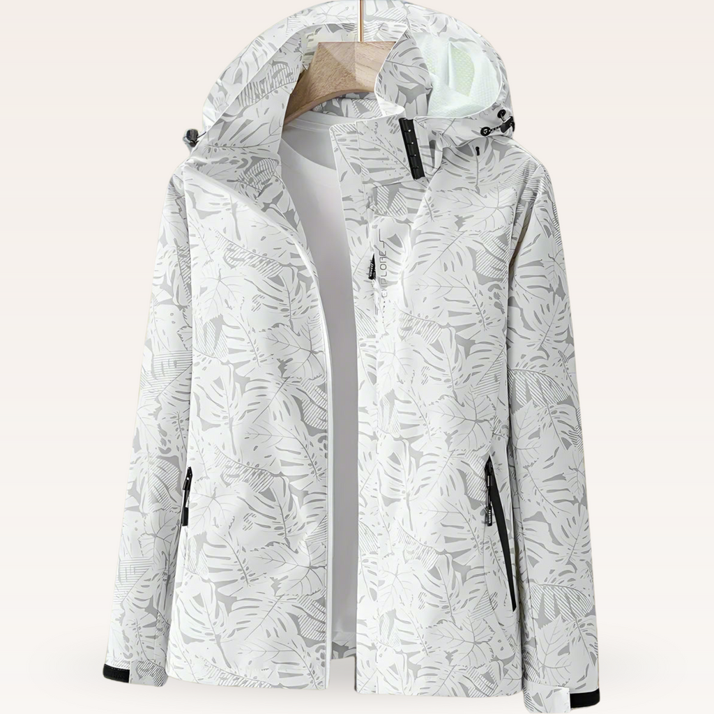 Veste Imperméable Femme À Capuche Et Poches Zippées