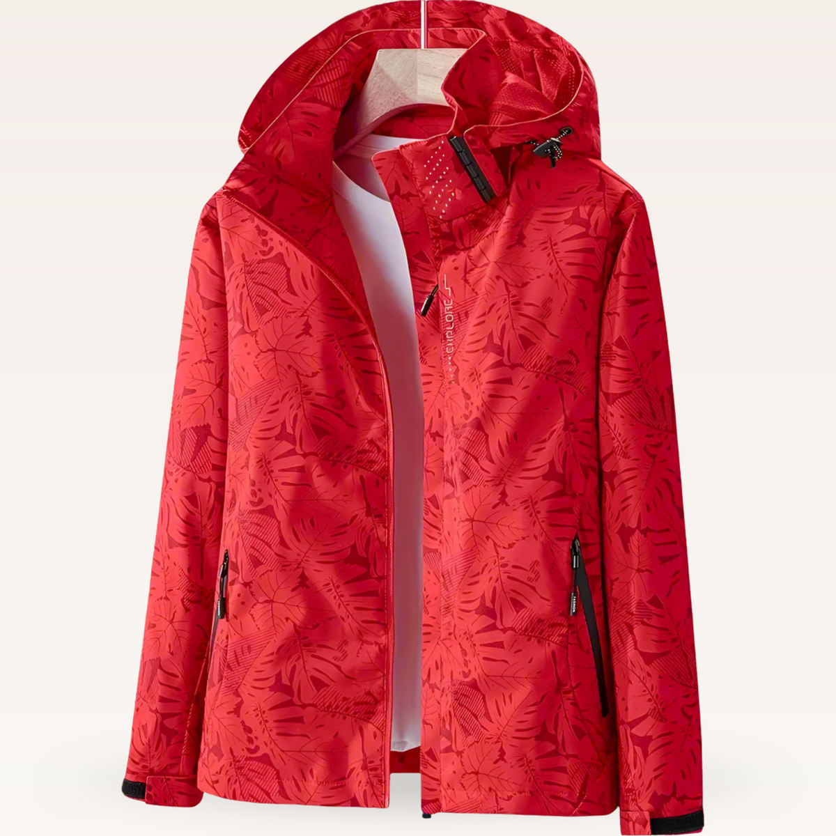 Veste Imperméable Femme À Capuche Et Poches Zippées