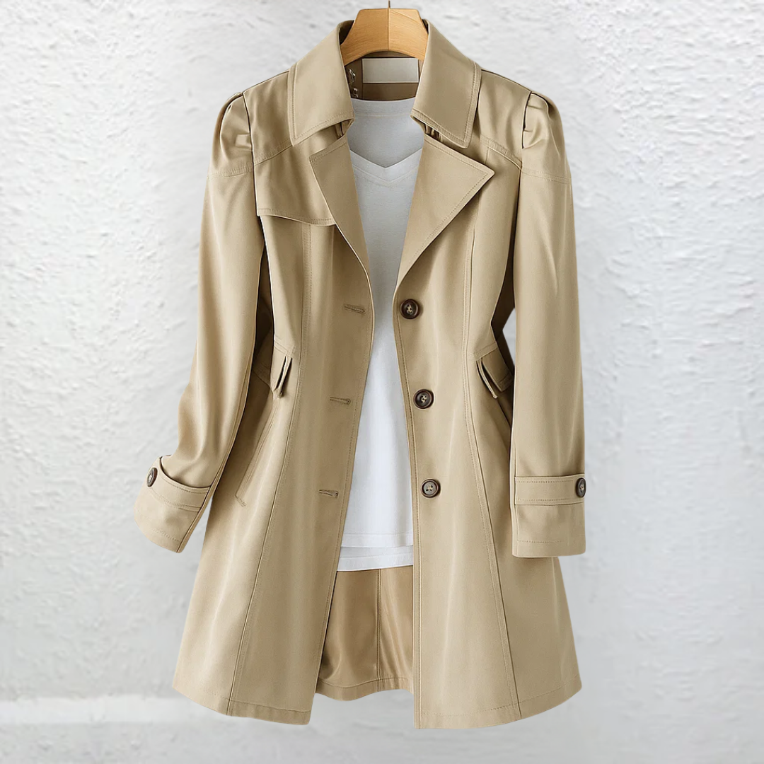 Manteau Long Femme Style Vintage En Matière Légère