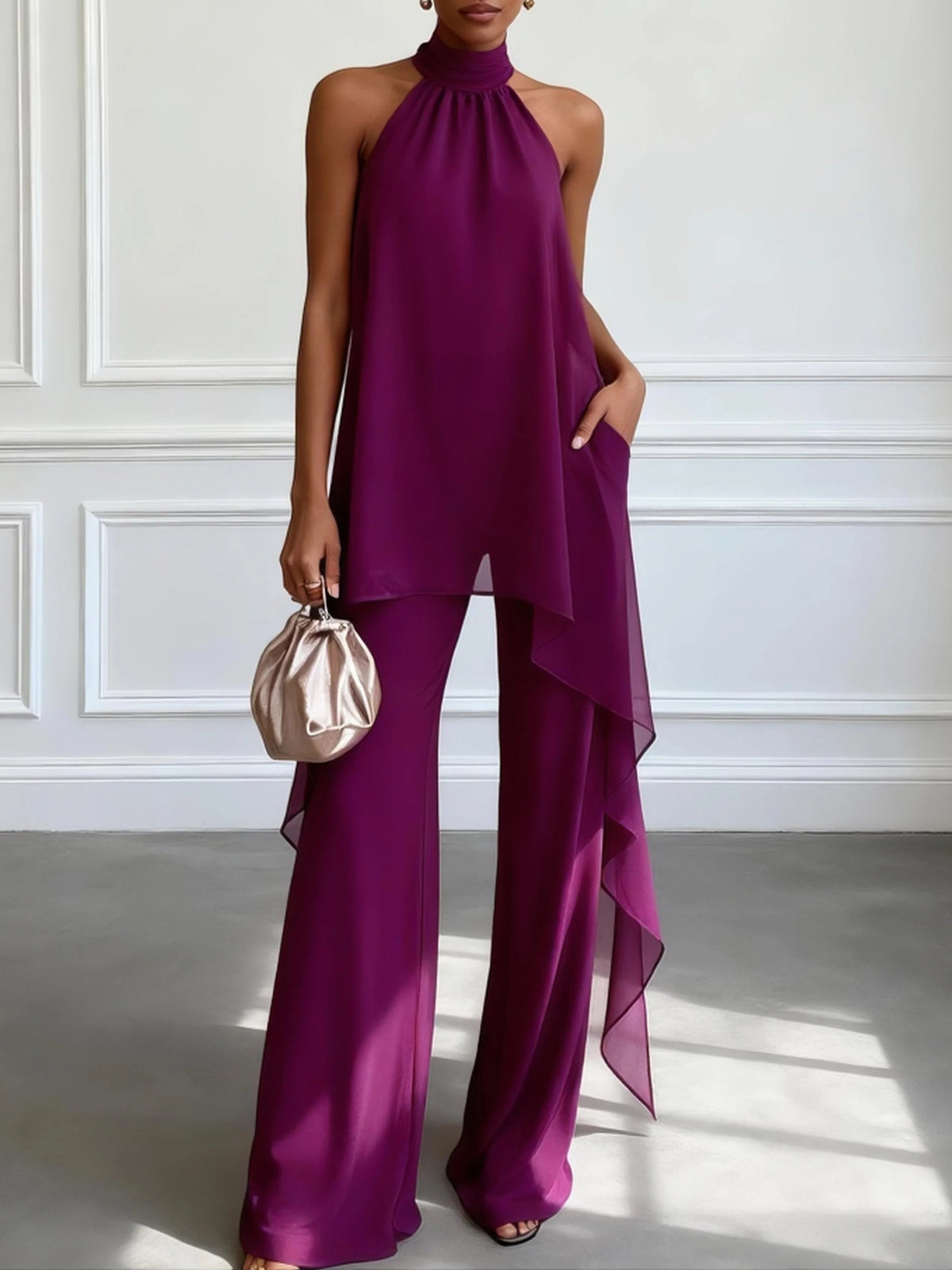 Ensemble halter raffiné pour femme