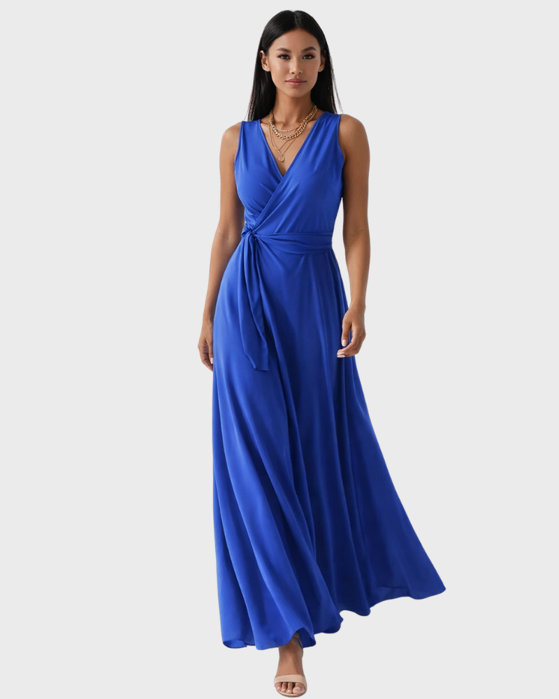 Robe De Soirée Femme Longue Fluide À Corsage Ajusté