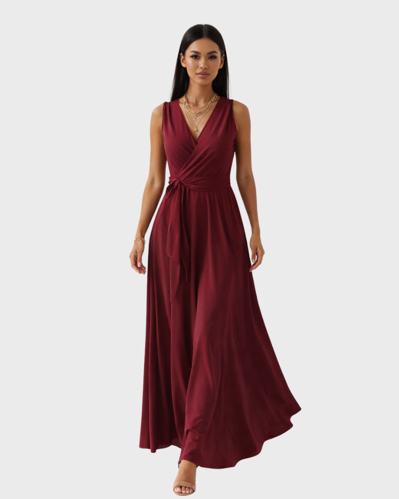 Robe De Soirée Femme Longue Fluide À Corsage Ajusté