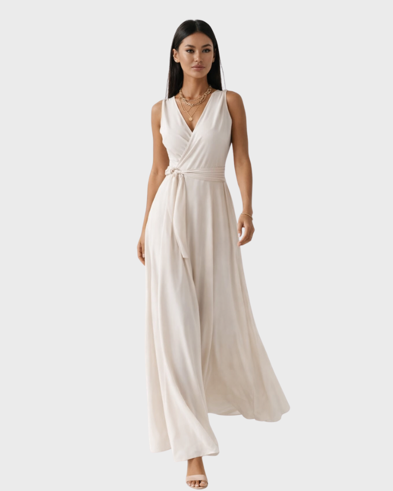 Robe De Soirée Femme Longue Fluide À Corsage Ajusté