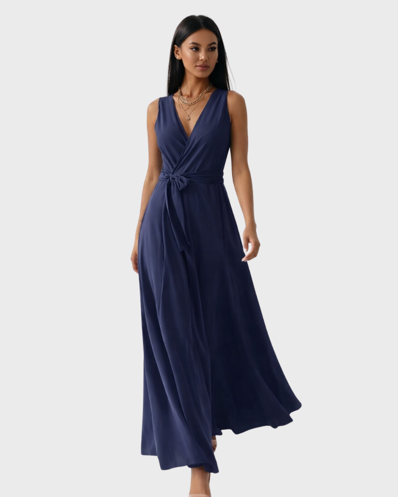 Robe De Soirée Femme Longue Fluide À Corsage Ajusté