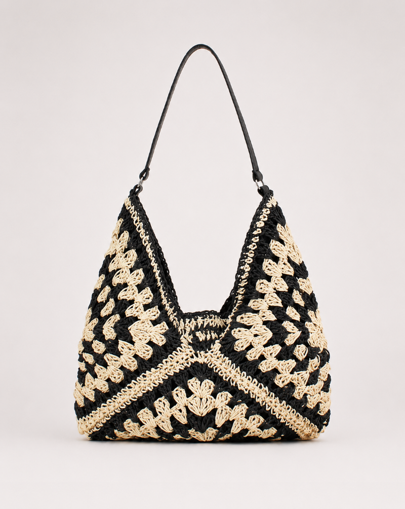 Women's Woven Tote Shoulder Bag