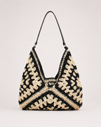 Sac cabas tressé femme à porter à l'épaule