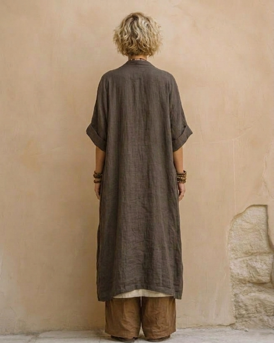 Ensemble Femme Trois Pièces En Coton Lin Style Bohème