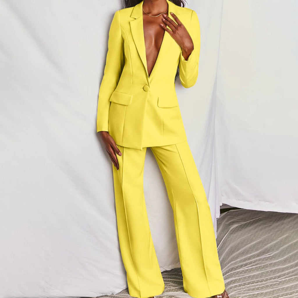 Tailleur Pantalon Femme Avec Blazer Chic Et Structuré