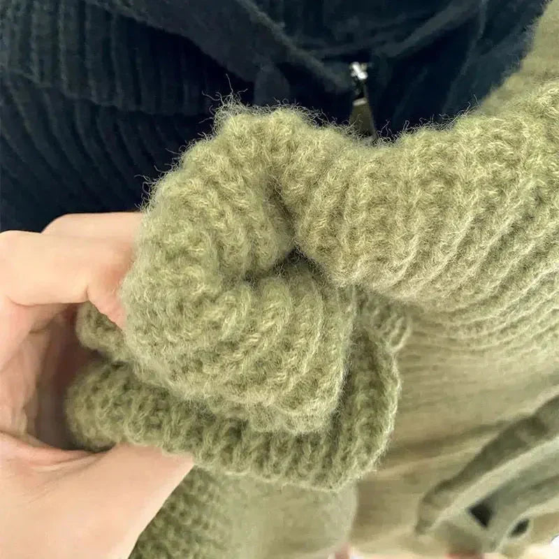 Cardigan Zippé À Capuche Pour Femme En Maille Douce