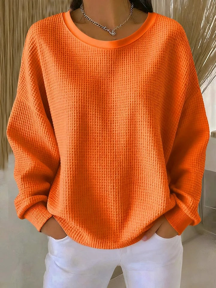 Pull Femme En Tricot Doux À Coupe Ample Et Épurée