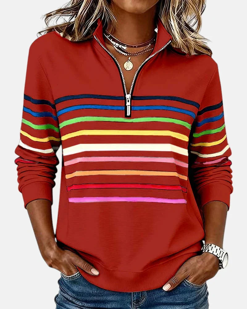 Pull Femme En Maille Colorée À Coupe Ample Et Confortable