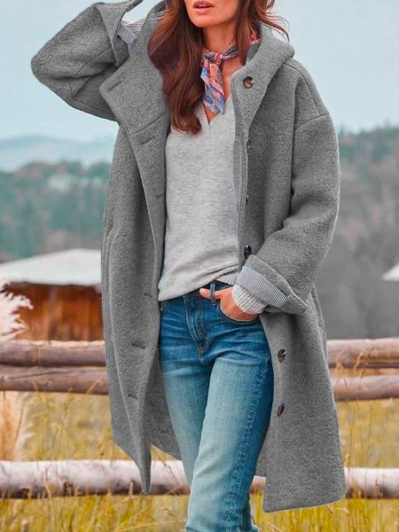 Manteau Femme En Laine Douce Coupe Féminine Et Chaude