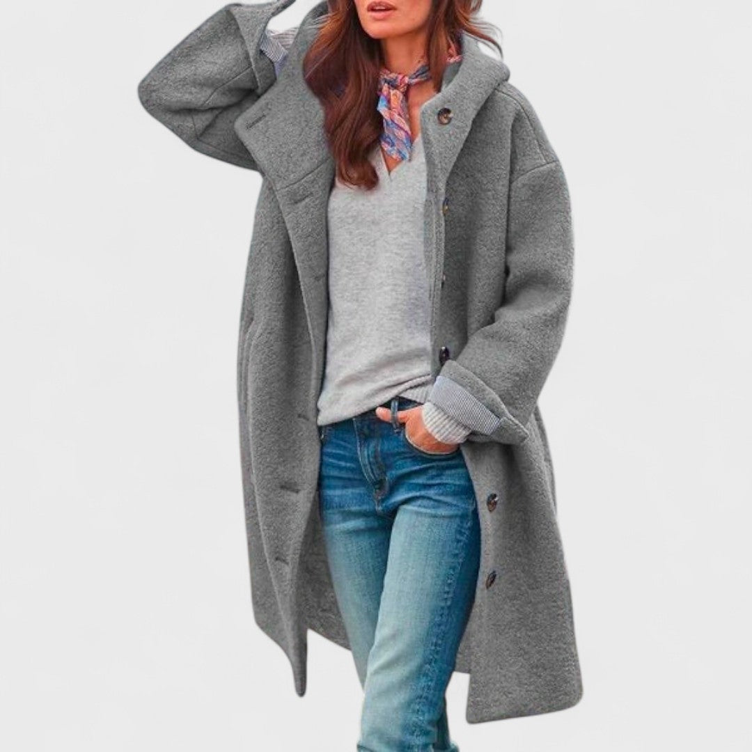Veste en laine douce à poches spacieuses pour femme