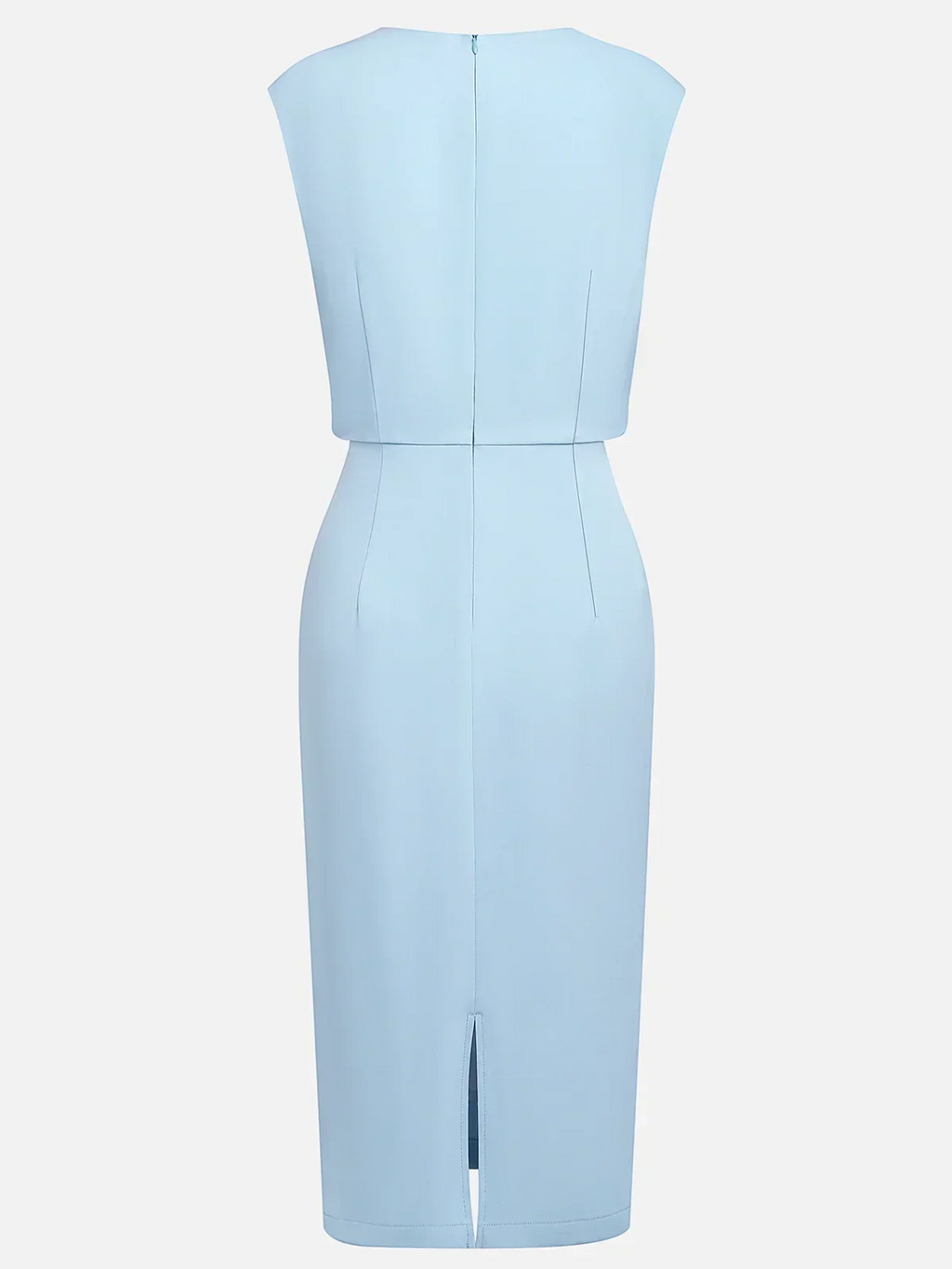 Robe Midi Femme Drapée À Décolleté Ouvert Et Coupe Ajustée