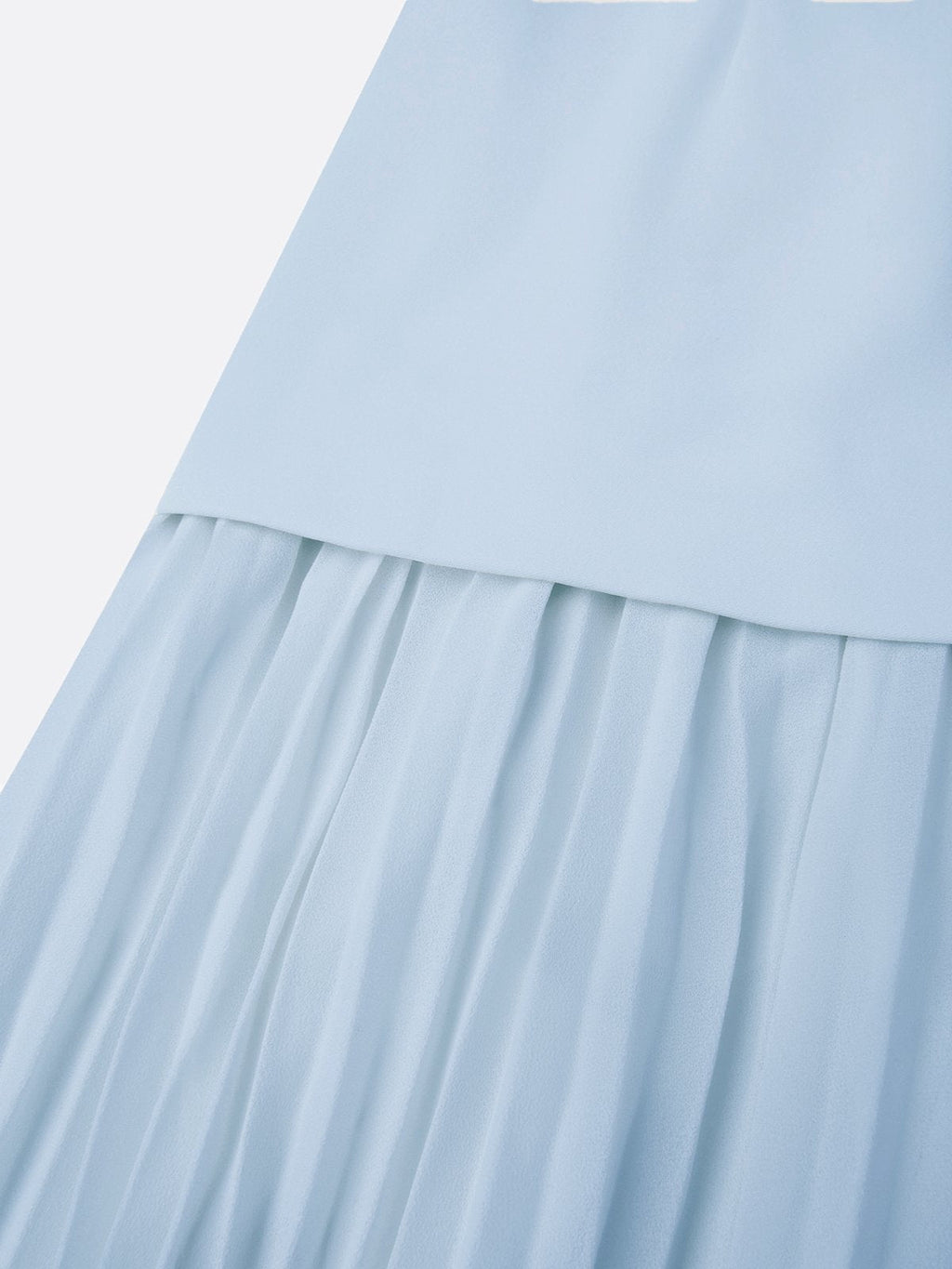 Robe longue plissée sans manches pour femme