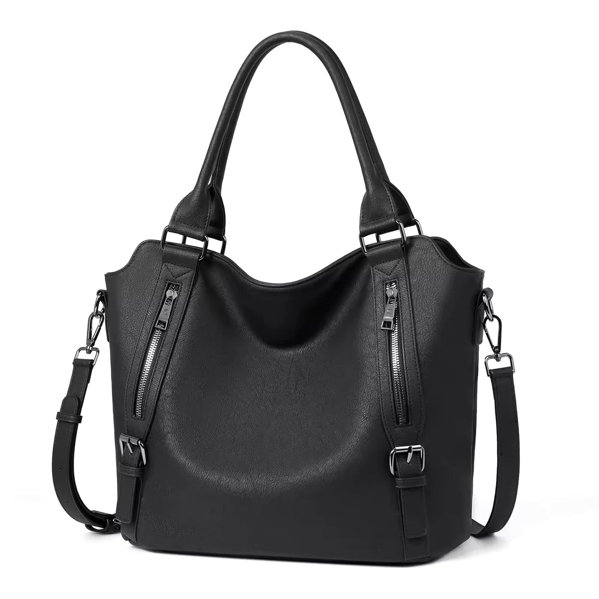 Sac Porté Épaule Femme En Similicuir À Fermeture Zippée