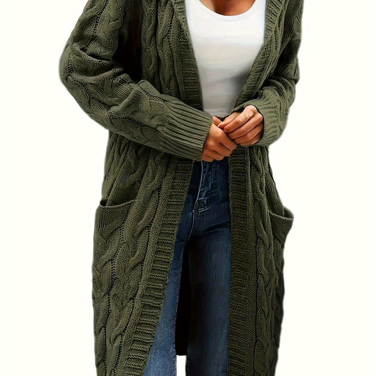 Gilet Femme En Maille Sans Col Avec Poche Pratique