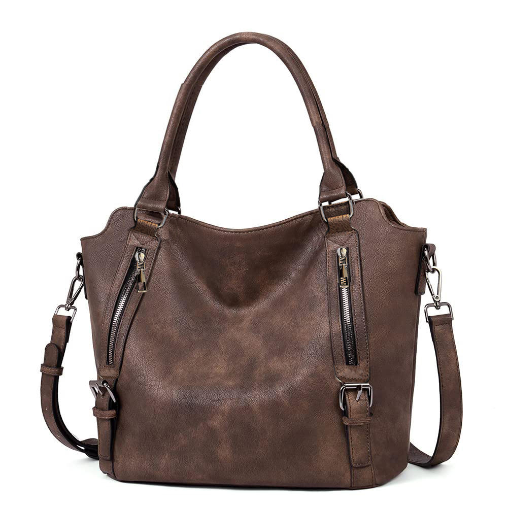 Sac Porté Épaule Femme En Similicuir À Fermeture Zippée